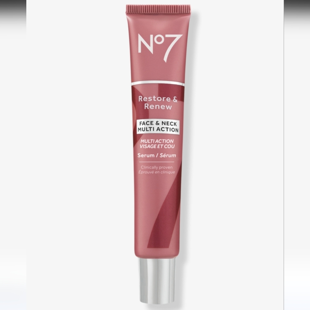No 7 Restore & Renew Face & Neck Multi Action Serum